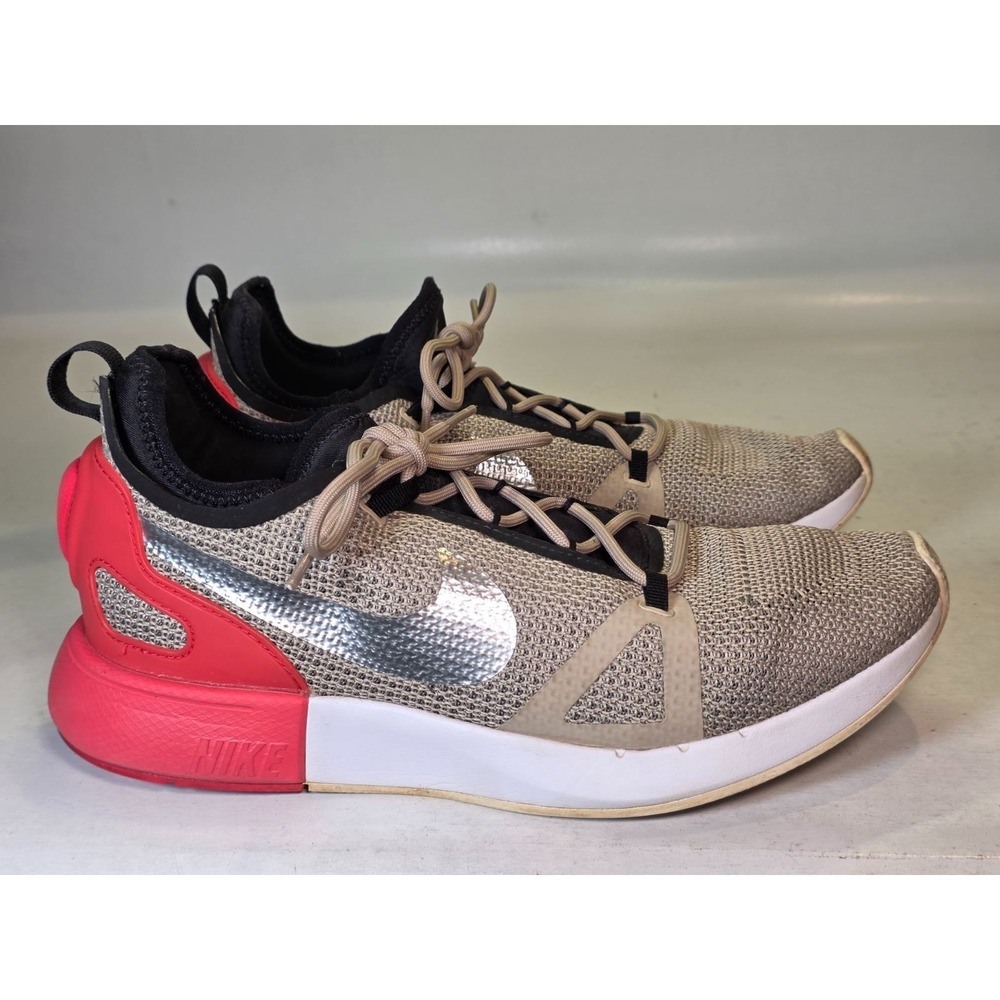 Nike Dual Racer Women's Sneakers Size‎ 11 Beige Pink Running Slip On Knit Shoes